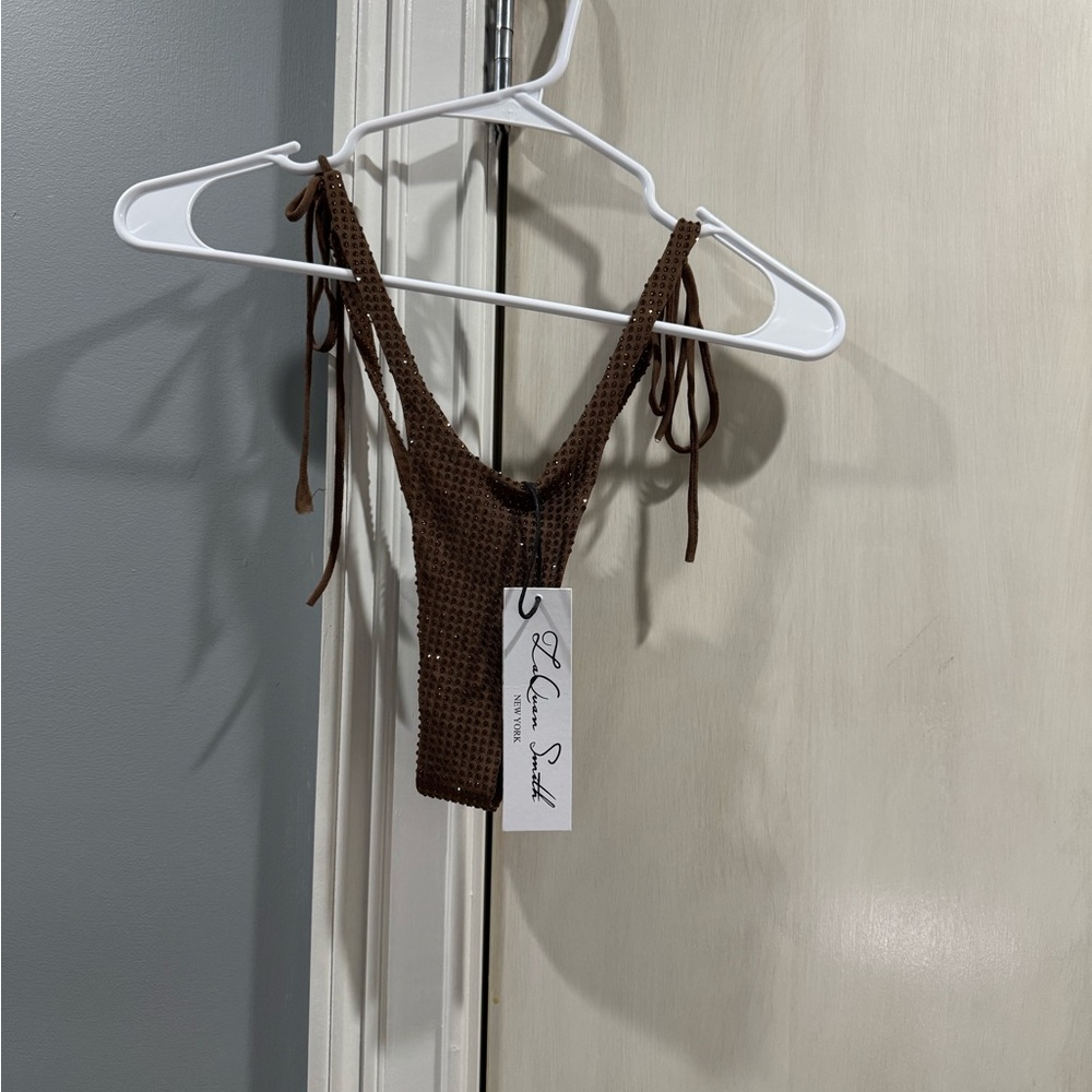 NWT Laquan Smith x Revolve Crystal Bikini Bottom